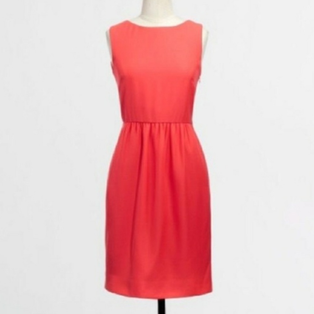 J. Crew Factory Pink Sleeveless Ruched Dress 6